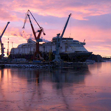 Color Magic rakenteilla Rauman telakalla tammikuussa 2007. RMM25930 / Kuva: Janne Hyvärinen